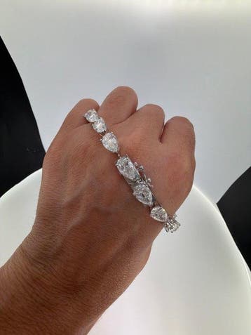 Bracelet - 14 carats Or blanc - 20.09ct. tw. Diamant