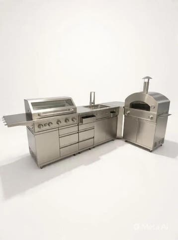 Luxe gas barbecue buitenkeuken (Barbecues, Tuin), Ophalen of Verzenden, Nieuw