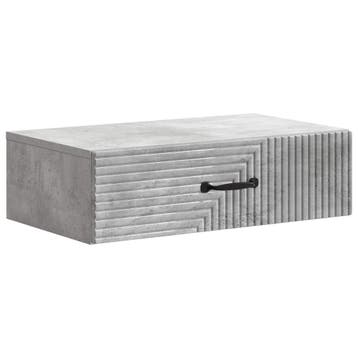 vidaXL Wandgemonteerde Zijtafel Betongrijs 59 x 34,5 x 17 cm, Verzenden, Nieuw