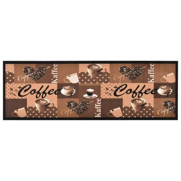 vidaXL Keukenmat wasbaar Coffee 60x300 cm bruin, Verzenden