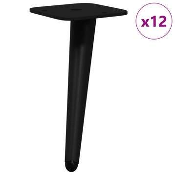 vidaXL Staande Voeten 12 st Zwart 56 x 56 x 100 mm IJzer, Verzenden, Nieuw