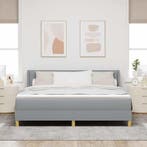 vidaXL Boxspring bed met matras Lichtgrijs 200 x 180 cm Stof, Verzenden, Nieuw