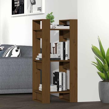 vidaXL Boekenkast/kamerscherm 41x35x91 cm massief hout, Huis en Inrichting, Verzenden, Nieuw
