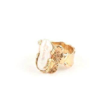 Bague - 18 carats Or jaune - 2.00ct. tw. Perle, Bijoux, Sacs & Beauté
