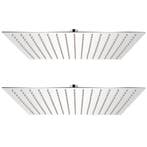 vidaXL Regendouchekop 2 st 40x40 cm roestvrij staal, Verzenden