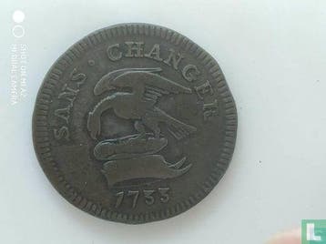 Man (Isle of Man) - Man 1 penny 1733 (koper), Postzegels en Munten, Munten | Europa | Niet-Euromunten, Verzenden, Overige landen
