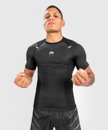 Venum Biomecha Rashguard S/S Zwart Grijs, Kleding | Heren, Verzenden, Zwart, Vechtsport, Nieuw