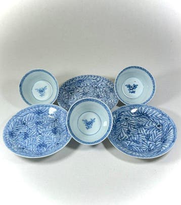 3 sets theekop en schotel - Porselein - China - Yongzheng