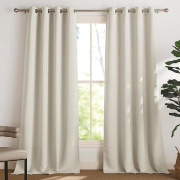 Lichtbeige verduisteringsgordijnen | Retour deal | Knaller!, Huis en Inrichting, Verzenden, Zo goed als nieuw, Beige