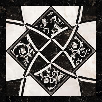 VERSACE Fondo Intarsio Bianco/Nero 78x78 Hoogglans /, Ophalen of Verzenden, Nieuw