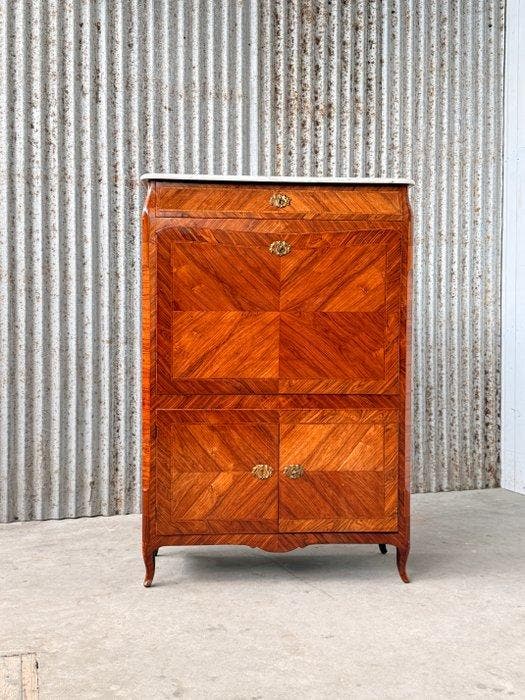 Secrétaire à abattant - Bureau, klepbureau - Walnoot,, Antiek en Kunst, Antiek | Meubels | Stoelen en Sofa's
