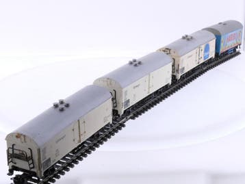 Schaal H0 Märklin set van 4 koelwagens van de DB #6806, Wisselstroom, Gebruikt, Overige typen, Ophalen of Verzenden