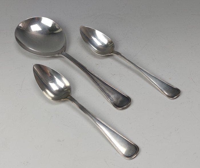 Van Kempen & Begeer (1858-1924) - Aardappel lepel (3) - .835, Antiek en Kunst, Antiek | Zilver en Goud