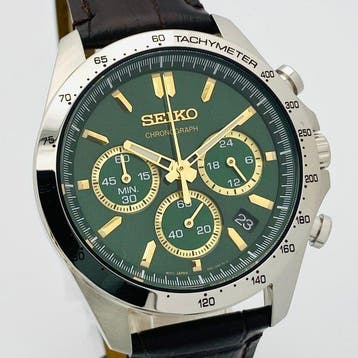 Seiko - Chronograph Green Dial - Zonder minimumprijs - 8T63, Handtassen en Accessoires