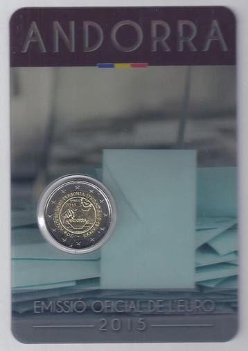 2 € commémorative Andorre Andorra 2 Euro 2015 30 Jahre Me, Verzenden