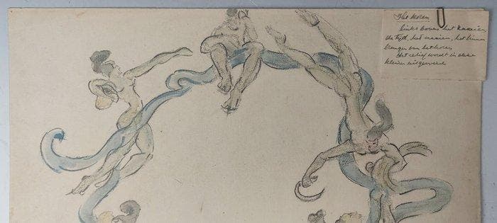 Han Rehm (1908-1970) - Ontwerptekening Het Koren, Antiek en Kunst, Kunst | Designobjecten