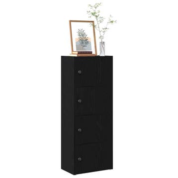 vidaXL Boekenkast 40x24x102 cm bewerkt hout zwart, Verzenden, Nieuw