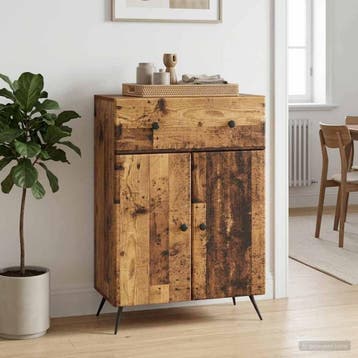 vidaXL Dressoir Oud hout 66 x 34,5 x 90 cm Bewerkt hout, Verzenden, Nieuw