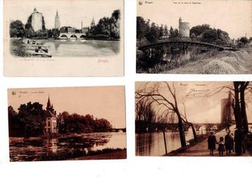 België - Partij van 450 kaarten: 140 Brugge; 106 De Panne;, Verzamelen, Gelopen