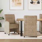 vidaXL Eetkamerstoelen met wielen 2 pcs Lichtgrijs 57 x 67 x, Verzenden, Nieuw