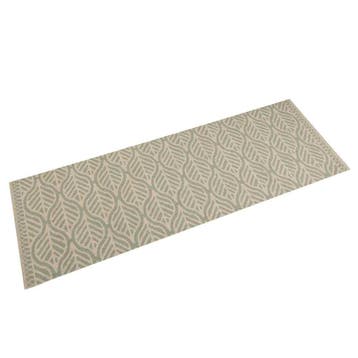 vidaXL Keukenmat wasbaar bladprint 60x180 cm fluweel, Verzenden, Nieuw