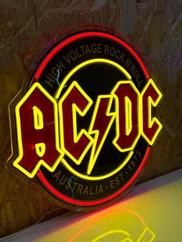 AC/DC - Neonlichtbord - Plexi