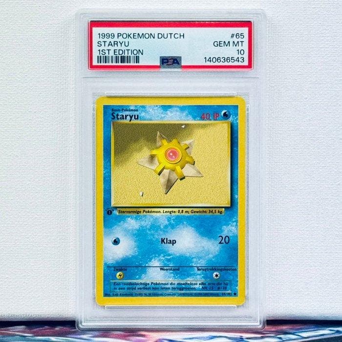 Pokémon Graded card - STARYU 65 1ST EDITION - Pokémon - PSA, Hobby en Vrije tijd, Verzamelkaartspellen | Pokémon