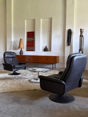 de Sede - Fauteuil (2) - DS-50 - Leder - Draaistoel