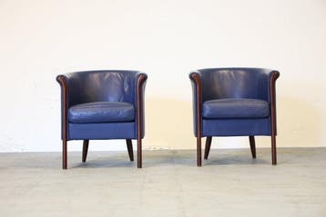 Moroso - Antonio Citterio - Fauteuil (2) - club - Cuir, Bois, Antiek en Kunst