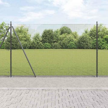 vidaXL gelast draadhek met betonnen voetstuk 25 x 1,6 m, Tuin en Terras, Verzenden, Nieuw
