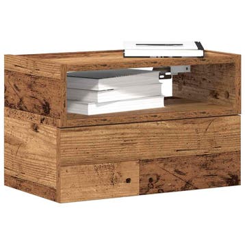 vidaXL Nachtkastjes 2 st wandgemonteerd 45x26x28,5 cm oud, Huis en Inrichting, Slaapkamer | Nachtkastjes, Verzenden, Nieuw
