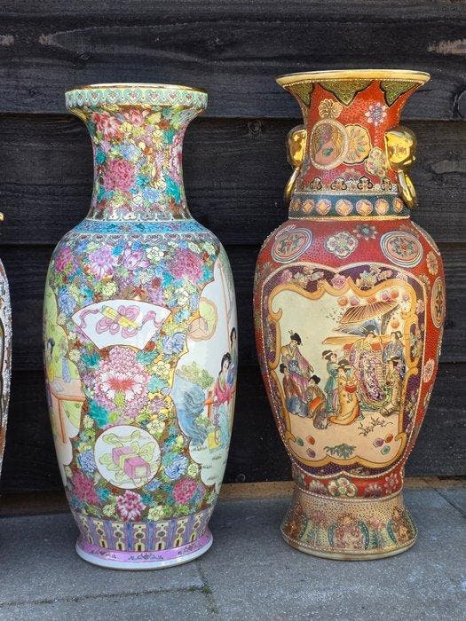 Vaas (5) - Porselein - 5 stuks XL - Chinees, Antiquités & Art, Art | Objets design