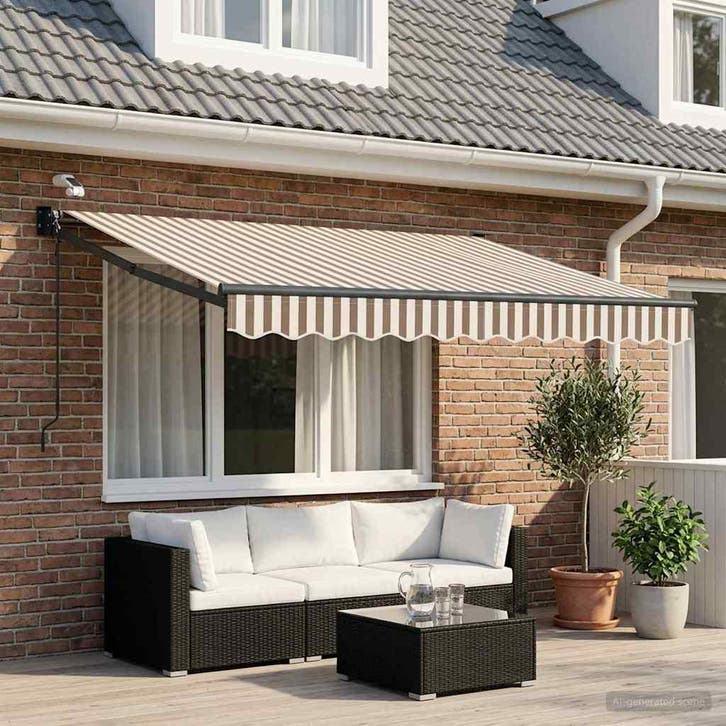 vidaXL Elektrisch Uitschuifbare Zonneluifel Lichtgrijs en, Jardin & Terrasse, Protection solaire, Envoi