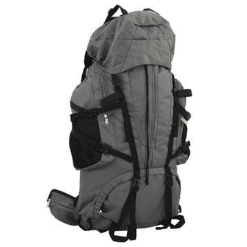vidaXL Wandelrugzak 60 L oxford stof grijs, Verzenden
