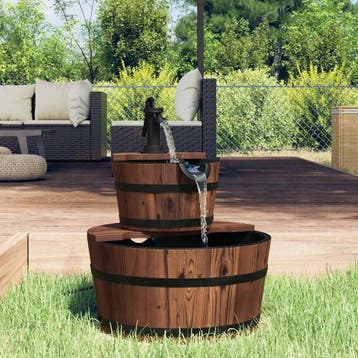 vidaXL Waterfontein met pomp 44,5x44,5x58 cm massief, Jardin & Terrasse, Pièces d'eau & Fontaines, Verzenden