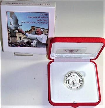 5 Euro 2015 Vatikan 48 Weltfriedenstag, Verzenden, België