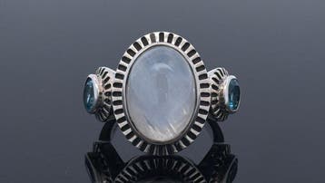 Zilver - Ring - Maansteen-Topaas