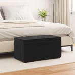 vidaXL Kruk Zwart 81 x 41 x 40 cm Velvet en Geengineerd Hout, Verzenden, Nieuw