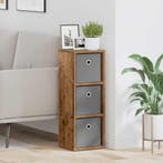 vidaXL Dressoir met lade Oudhout 25,5 x 22 x 69,5 cm, Verzenden