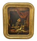 École Hollandaise – ( XVIII siècle) - Scène de genre :