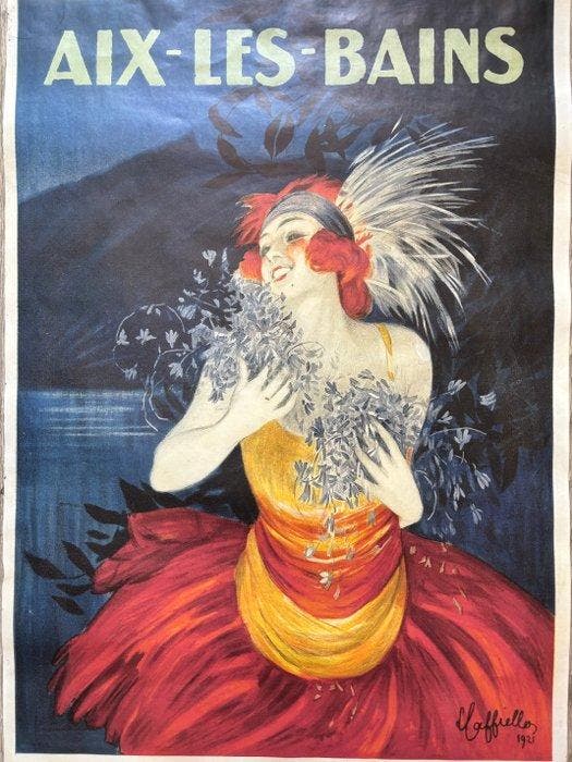 Leonetto Cappiello - Aix-les-Bains - Jaren 1970, Antiquités & Art, Art | Dessins & Photographie