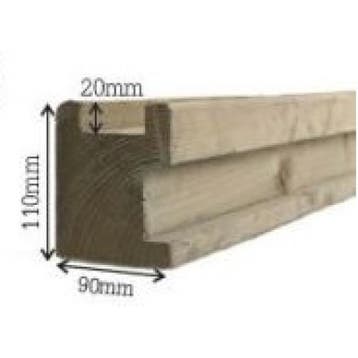 Poteau en bois rainuré pour clôture de jardin - poteau, Jardin & Terrasse, Neuf