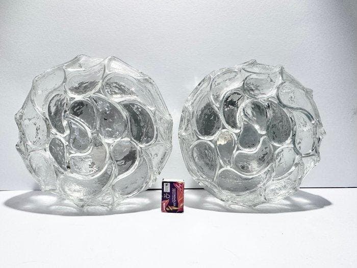 Leclaire & Schäfer - Wandlamp - Glas, Metaal - Twee, Antiquités & Art, Art | Objets design