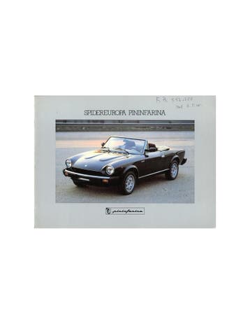 1983 PININFARINA SPIDER EUROPA BROCHURE, Ophalen of Verzenden, Nieuw