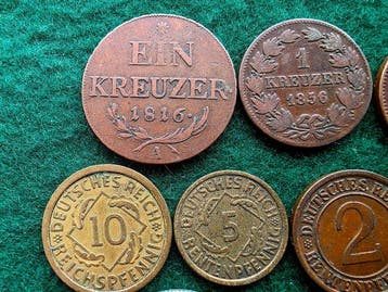 Europa, voornamelijk Duitsland. Lot of 14 coins, incl.