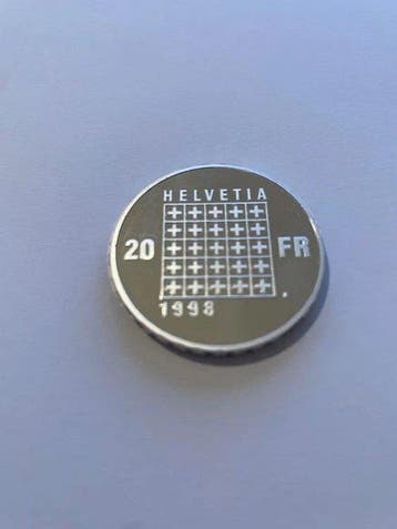 Zwitserland. 20 Francs 1998 (Zonder minimumprijs), Postzegels en Munten
