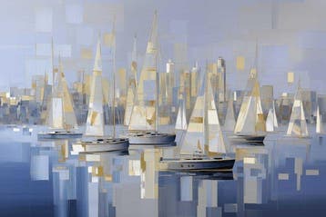 Lea Ottavi - Harbor Before Dawn XXL · Hand-Finished