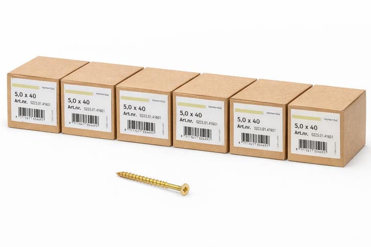 6X Hoenderdaal Spaanplaatschroeven 5.0x40 Geel Verzinkt – 20, Doe-het-zelf en Bouw, IJzerwaren en Bevestigingsmiddelen, Verzenden