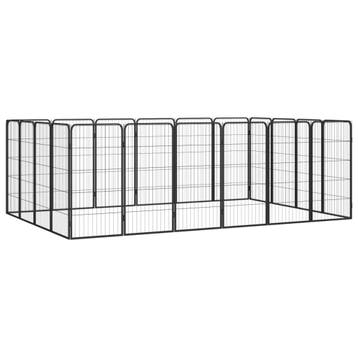 vidaXL Hondenkennel 20 panelen 50 x 100 cm gepoedercoat, Verzenden