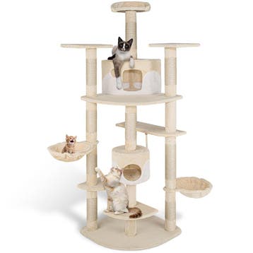Krabpaal Fippi 201cm - beige / wit, Verzenden, Nieuw